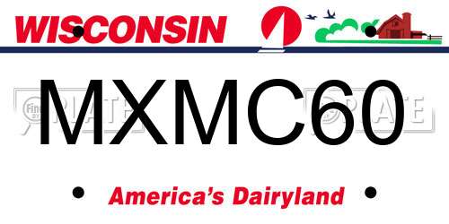 MXMC60 Wisconsin License Plate