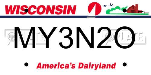 MY3N2O Wisconsin License Plate