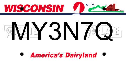 MY3N7Q Wisconsin License Plate