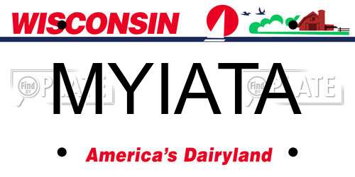 MYIATA Wisconsin License Plate