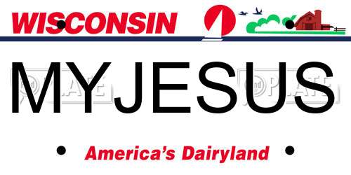 MYJESUS Wisconsin License Plate