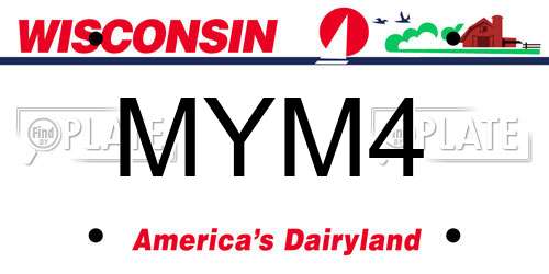 MYM4 Wisconsin License Plate