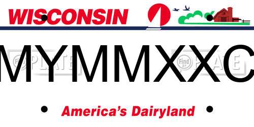 MYMMXXC Wisconsin License Plate