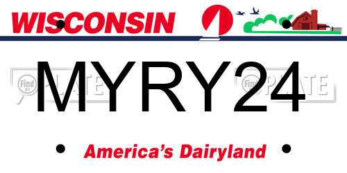 MYRY24 Wisconsin License Plate