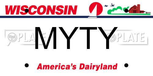MYTY Wisconsin License Plate