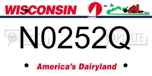 N0252Q Wisconsin License Plate