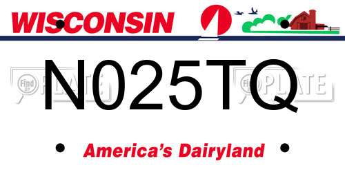 N025TQ Wisconsin License Plate
