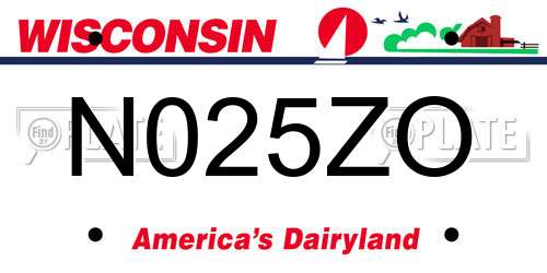 N025ZO Wisconsin License Plate
