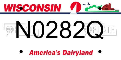 N0282Q Wisconsin License Plate
