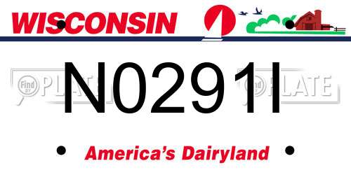 N0291I Wisconsin License Plate