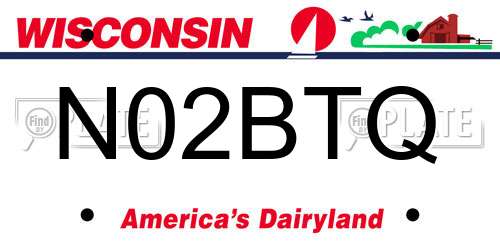 N02BTQ Wisconsin License Plate