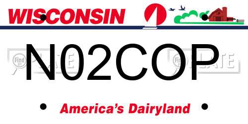 N02COP Wisconsin License Plate