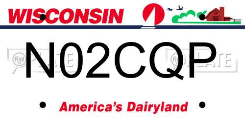 N02CQP Wisconsin License Plate