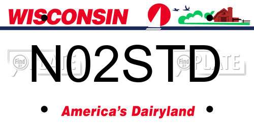 N02STD Wisconsin License Plate