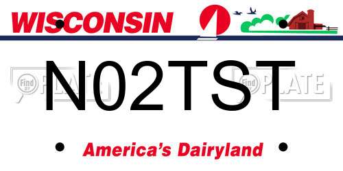 N02TST Wisconsin License Plate