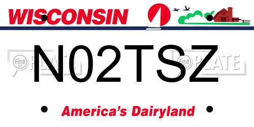N02TSZ Wisconsin License Plate