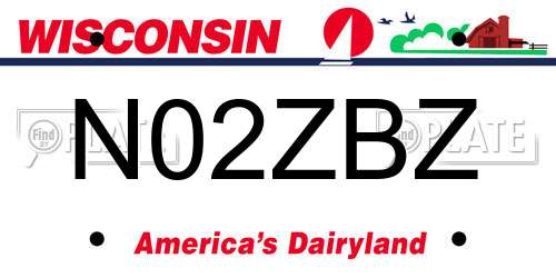 N02ZBZ Wisconsin License Plate