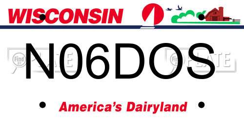 N06DOS Wisconsin License Plate