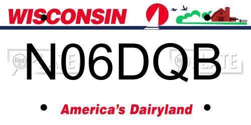 N06DQB Wisconsin License Plate