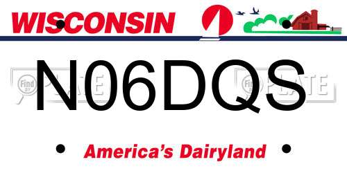 N06DQS Wisconsin License Plate
