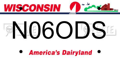 N06ODS Wisconsin License Plate