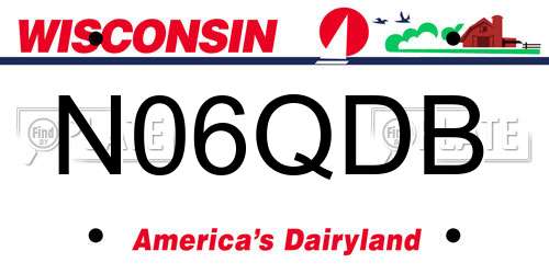 N06QDB Wisconsin License Plate