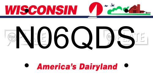 N06QDS Wisconsin License Plate