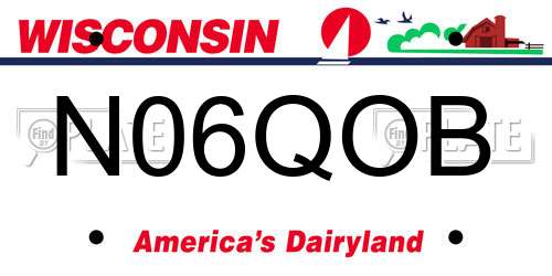 N06QOB Wisconsin License Plate