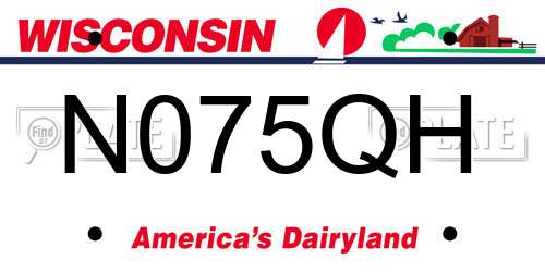 N075QH Wisconsin License Plate