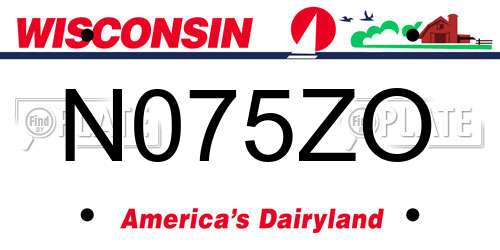 N075ZO Wisconsin License Plate