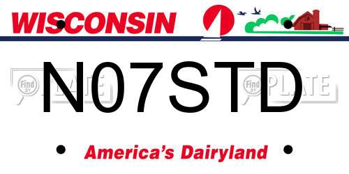 N07STD Wisconsin License Plate