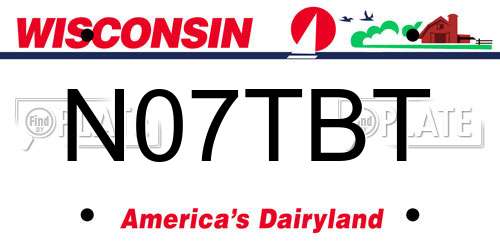 N07TBT Wisconsin License Plate