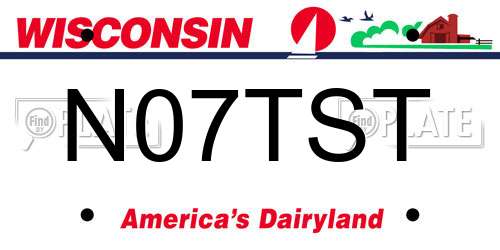 N07TST Wisconsin License Plate