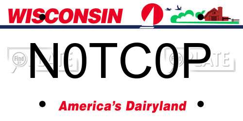 N0TC0P Wisconsin License Plate