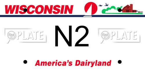 N2 Wisconsin License Plate
