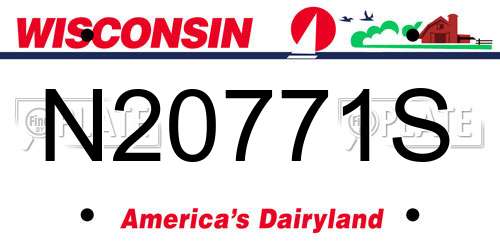 N20771S Wisconsin License Plate