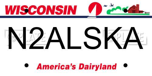 N2ALSKA Wisconsin License Plate