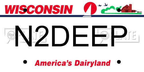 N2DEEP Wisconsin License Plate