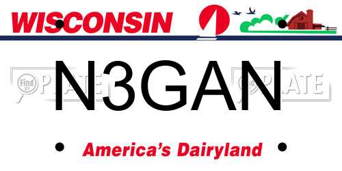 N3GAN Wisconsin License Plate