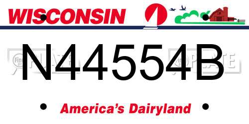 N44554B Wisconsin License Plate