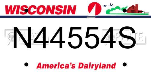 N44554S Wisconsin License Plate