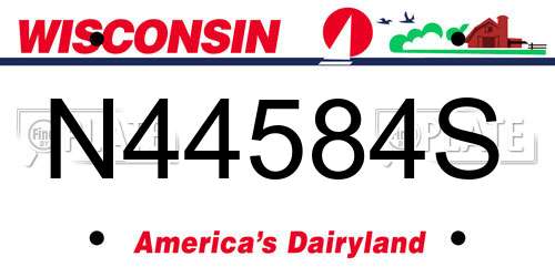 N44584S Wisconsin License Plate