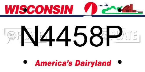 N4458P Wisconsin License Plate