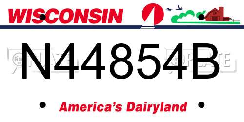 N44854B Wisconsin License Plate