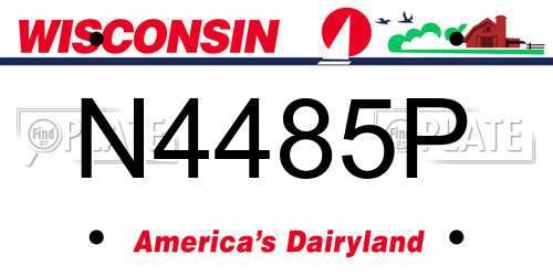 N4485P Wisconsin License Plate