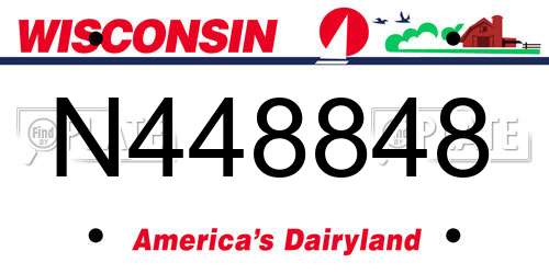 N448848 Wisconsin License Plate