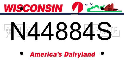 N44884S Wisconsin License Plate