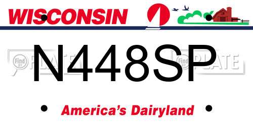 N448SP Wisconsin License Plate