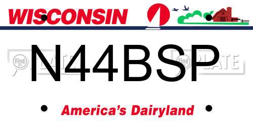 N44BSP Wisconsin License Plate