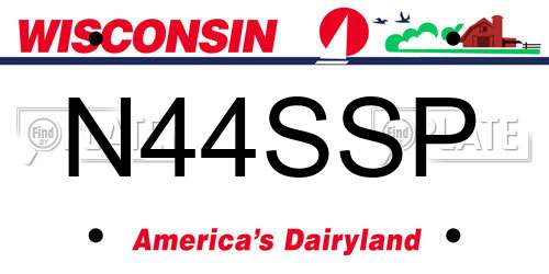 N44SSP Wisconsin License Plate